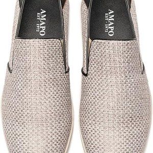 NEW With Box ! AMAPO MenLoafers Casual Cream Color Sz U7-7.5/ EU41